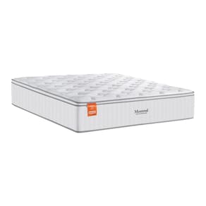 Colchão Quen Size Inducol Montreal com Europillow e Revestimento em Tecido Malha 28x158x198cm - Branco