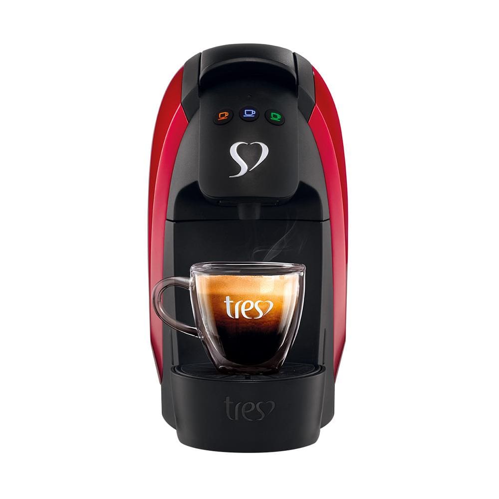 Cafeteira Espresso TRES 3 Corações Luna Automática Vermelha - 600ml