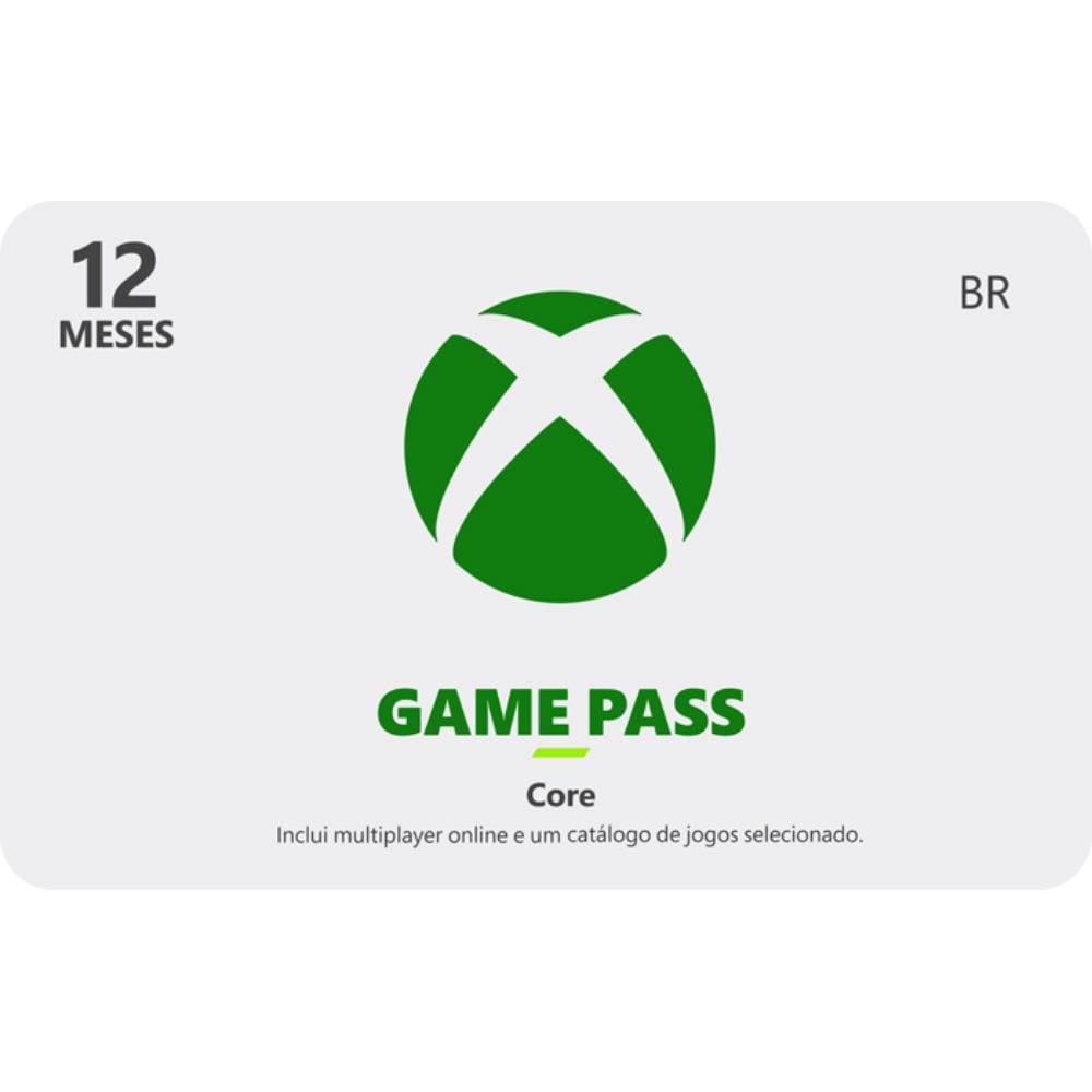 Gift Card Digital Xbox Game Pass Core - R$199,99