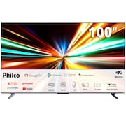 Smart TV 100" Philco Ultra HD 4K QLED P100SGA com Sistema Operacional Google TV, Processador Quad Core, Inteligência Artificial e Hands Free