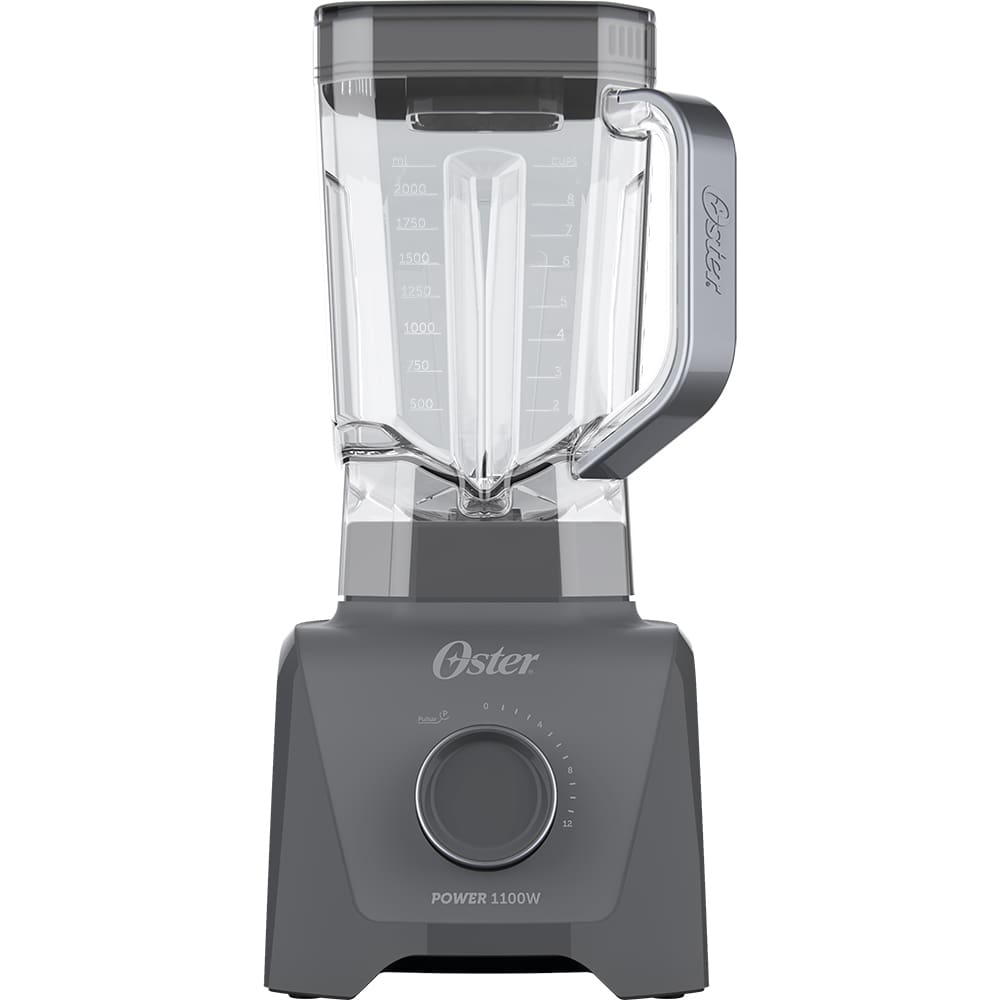 Liquidificador Oster 1100 Full OLIQ606 Cinza com 12 Velocidades - 1.100W