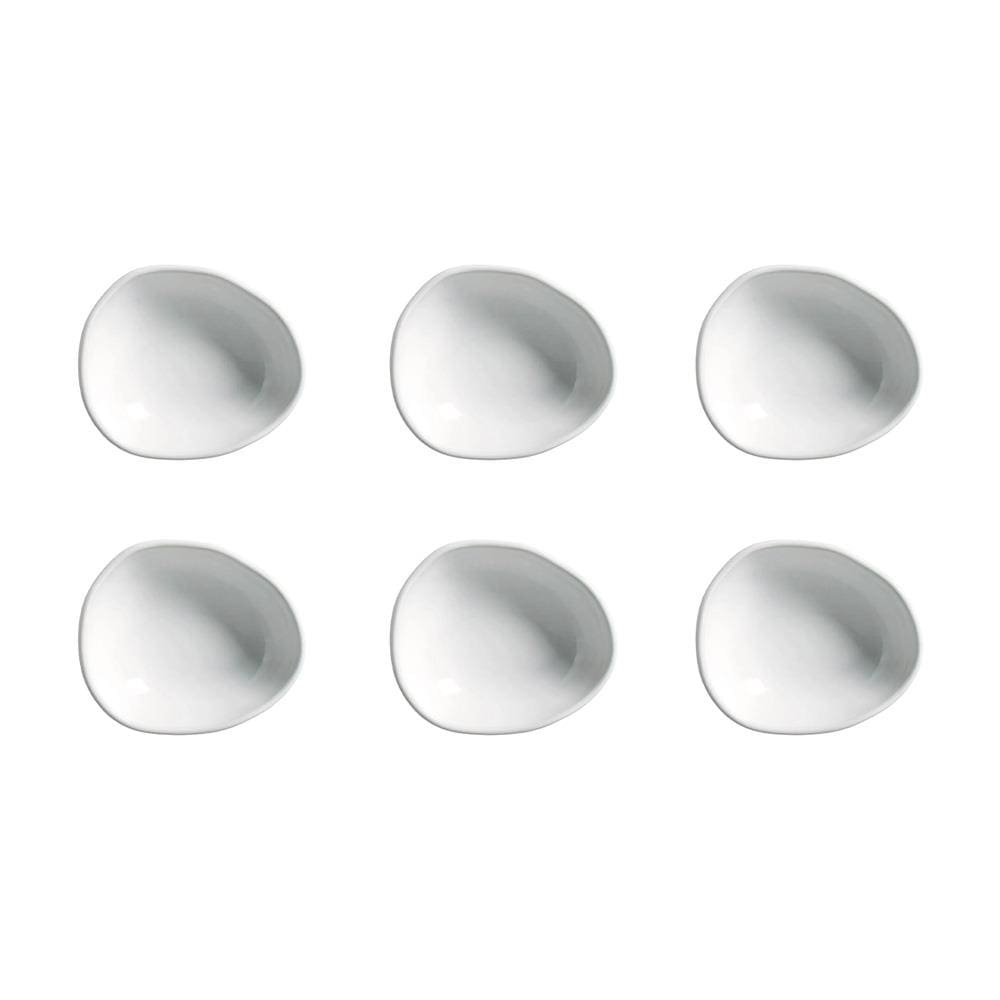 Conjunto de Cumbucas Oval Porto Brasil Orgânico New White 265ml - 6 Peças