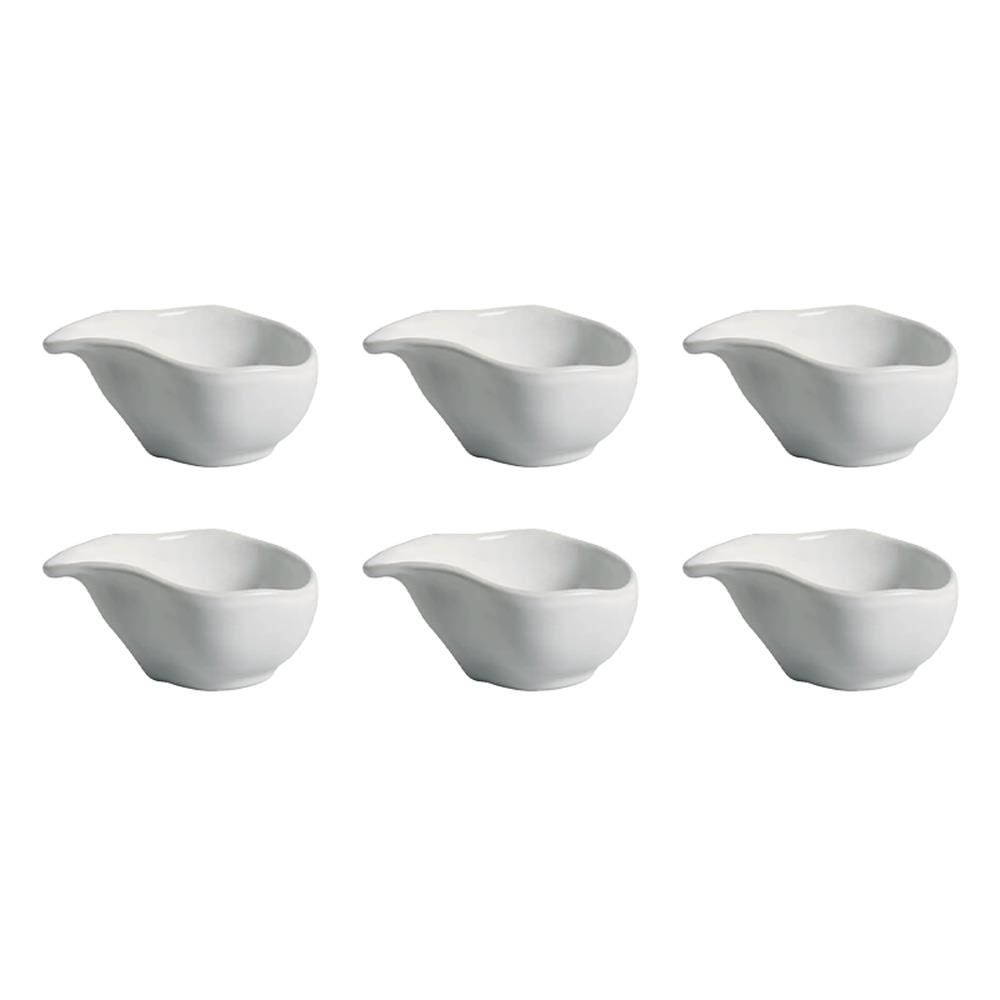 Molheira Oval Porto Brasil Orgânico New White em Stoneware Branco – 6 Peças
