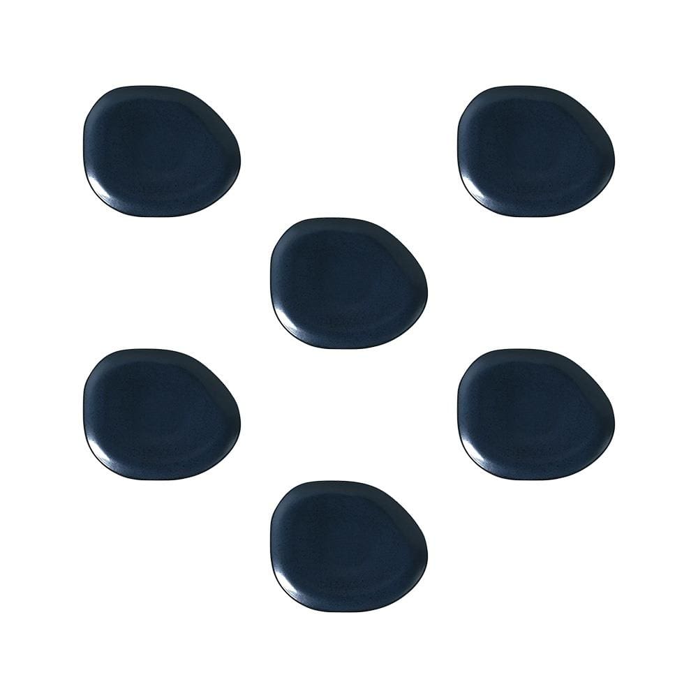 Conjunto de Pratos Oval Porto Brasil Orgânico Night Blue 31cm - 6 Peças