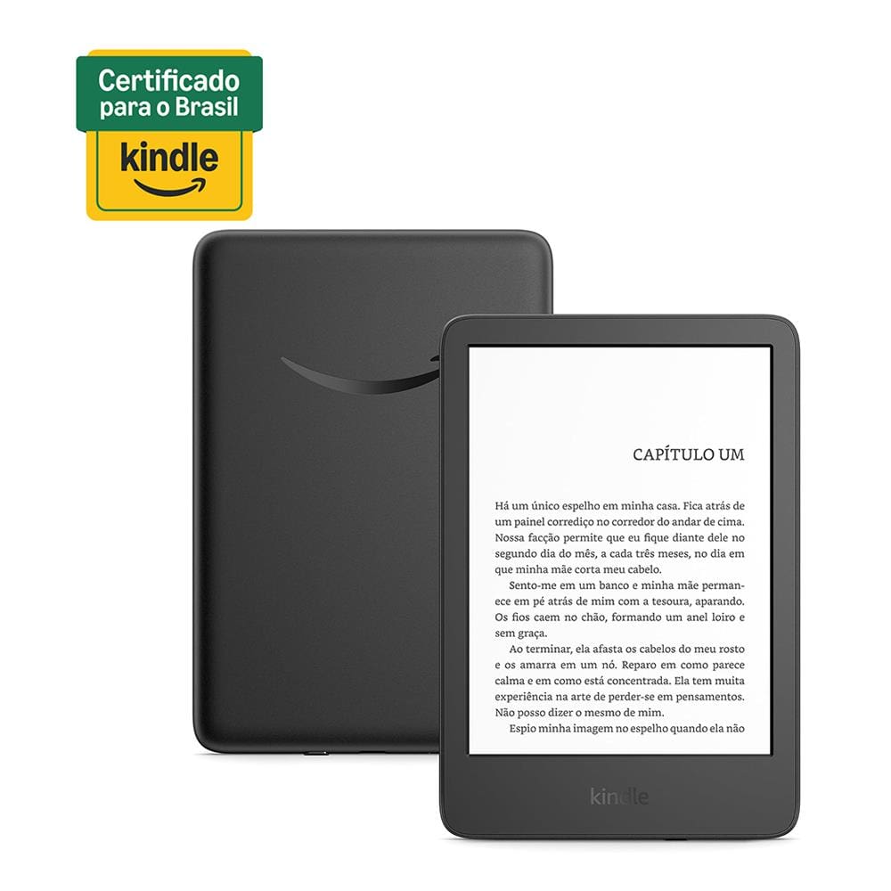 E-Reader Kindle 11ª Geração Amazon com 16GB, Luz integrada e Wi-Fi - Preto
