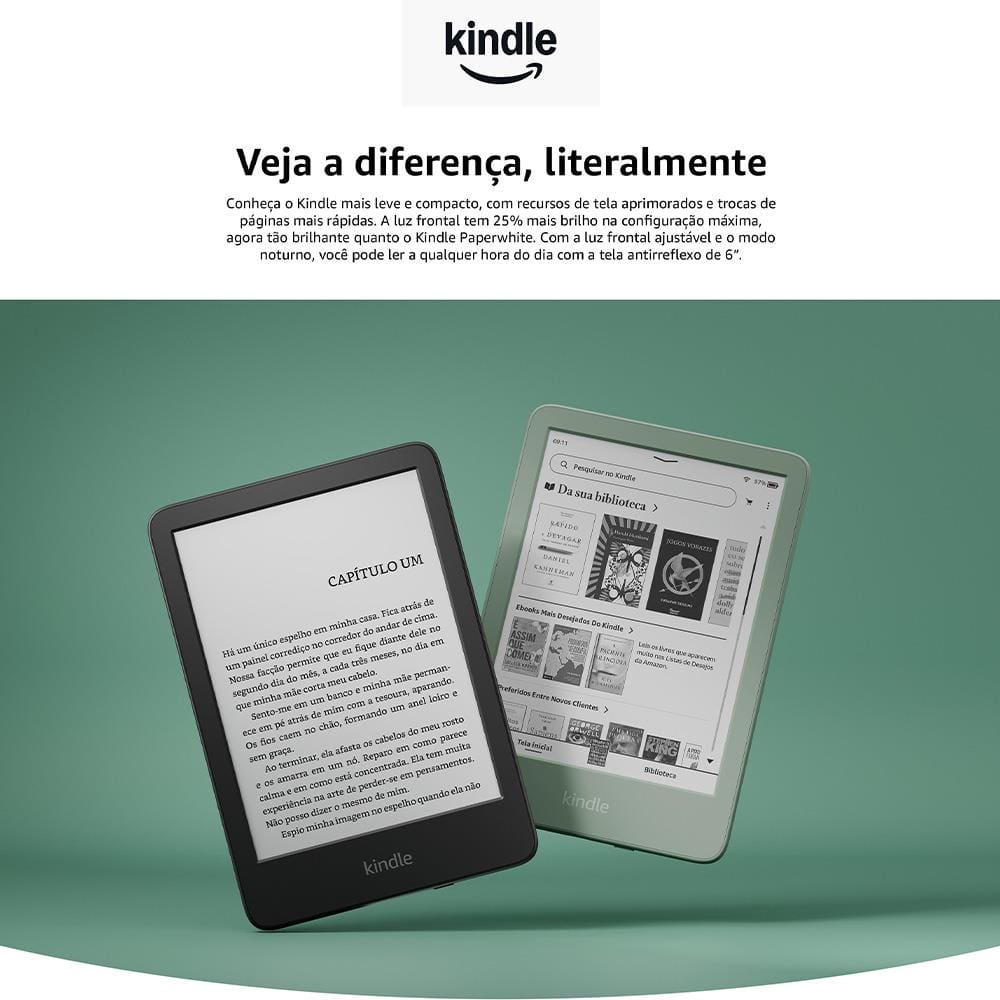 E-Reader Kindle 11ª Geração Amazon com 16GB, | Ponto