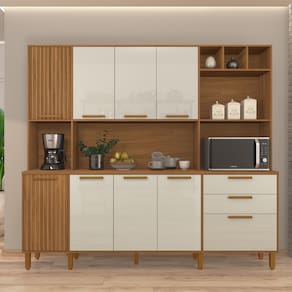 Cozinha Compacta Indekes Gramado com 9 Portas e 2 Gavetas - 219cm de Largura