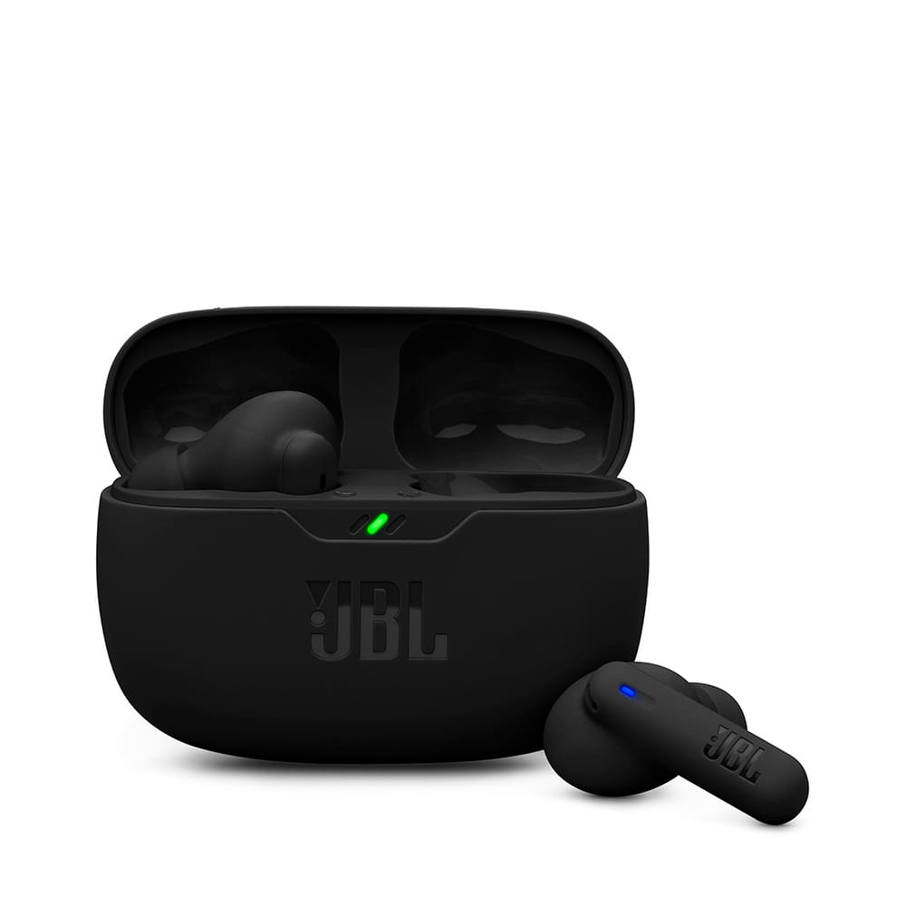 Fone de Ouvido JBL Wave Beam Buds 2 Pure Bass Bluetooth com Cancelamento de Ruído e Smart Ambient - Preto