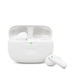 Fone de Ouvido JBL Wave Beam Buds 2 Pure Bass Bluetooth com Cancelamento de Ruído e Smart Ambient - Branco