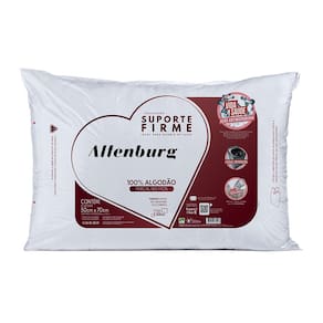 Travesseiro Altemburg Suporte Firme em Tecido Percal 180 Fios e Support Fiber com Ação Antimicrobiana 50x70cm - Branco