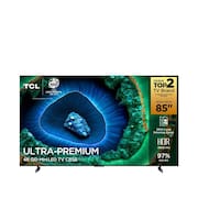 Smart TV 85" QLED 4K TCL Mini LED 85C855 com Processador AIPQ, Google TV, HDR10+, Wi-Fi, Bluetooth, Google Assistente, Dolby Vision e Atmos