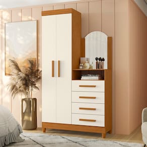 Cômoda Palumoveis New Capri com 2 Portas e 4 Gavetas – 103cm de Largura