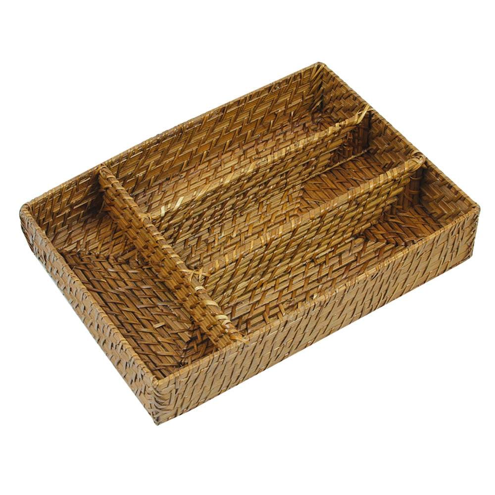 Porta Talheres L'Hermitage 27155 em Bamboo e Rattan
