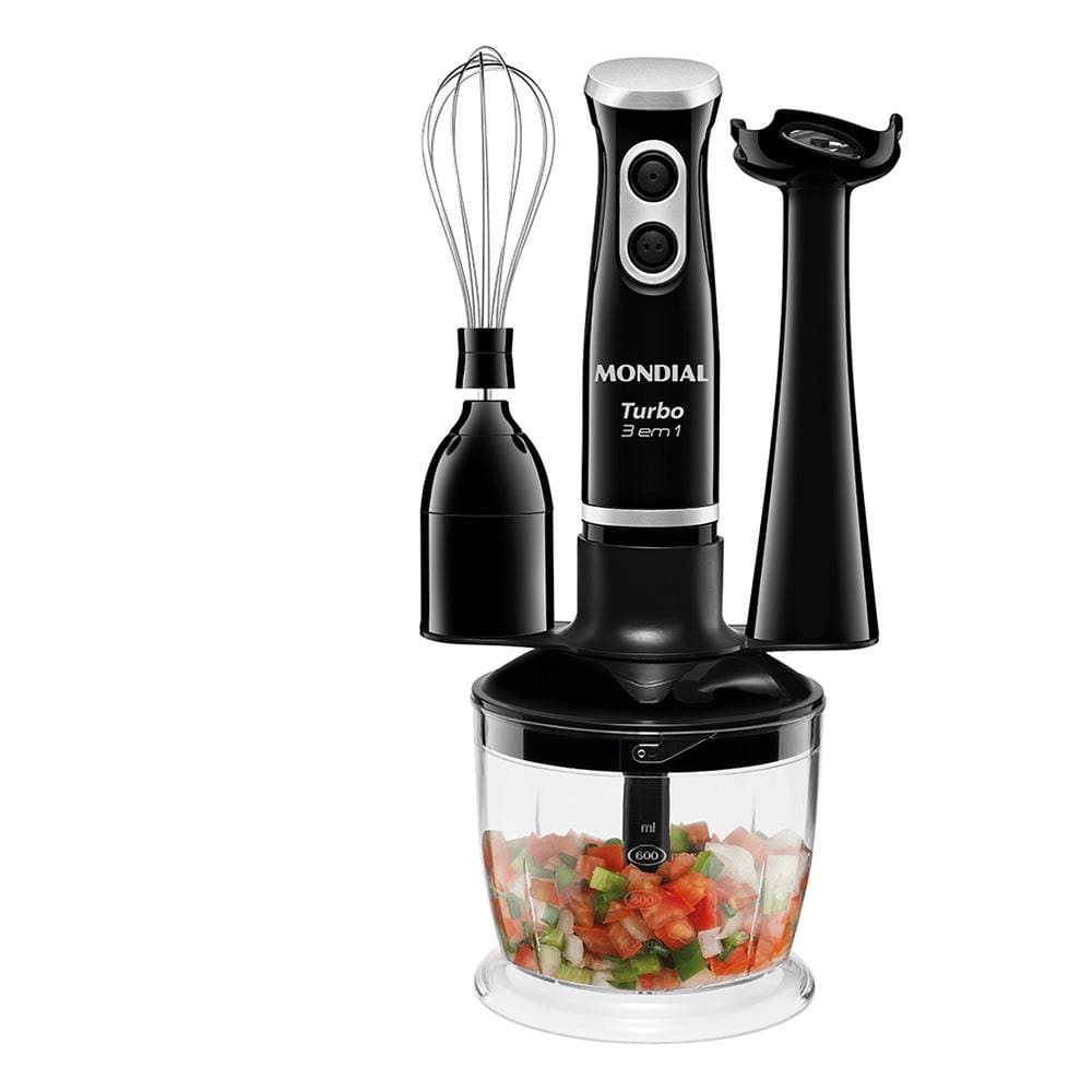 Mixer Mondial M-14 3 em 1 Turbo 350W - Preto