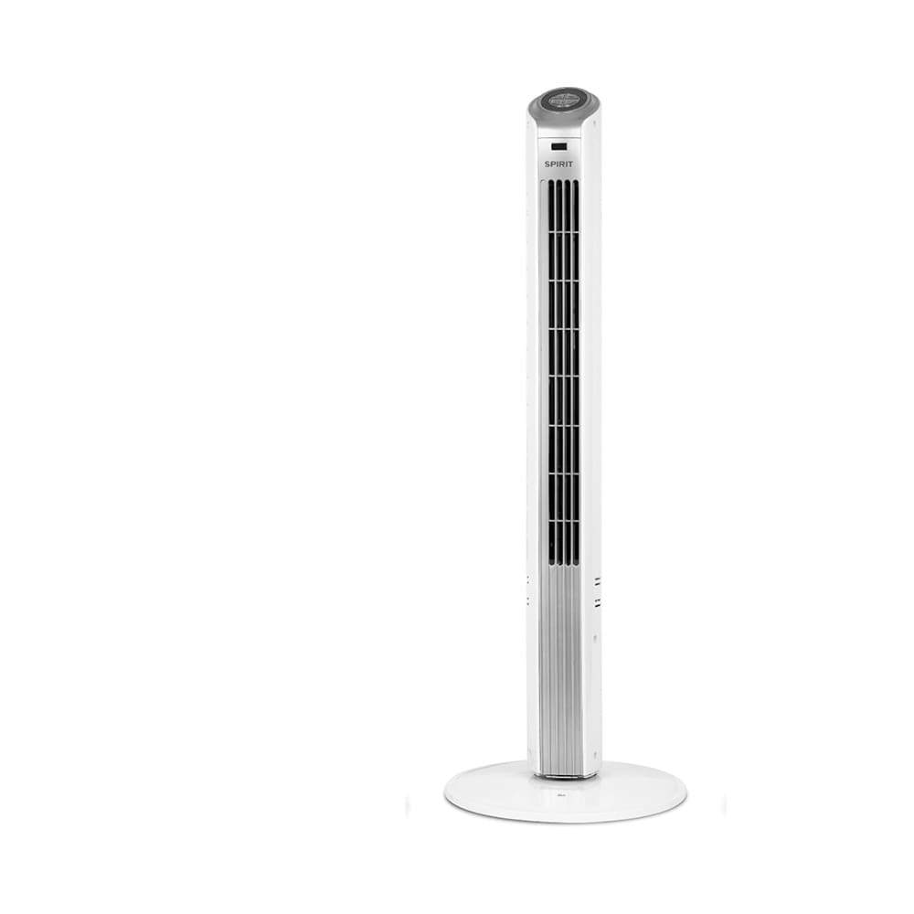 Ventilador de Torre 90cm Spirit Slim 40W de Potência com 3 Velocidades, Função Bom Sono e Vento Natural – Branco/Prata