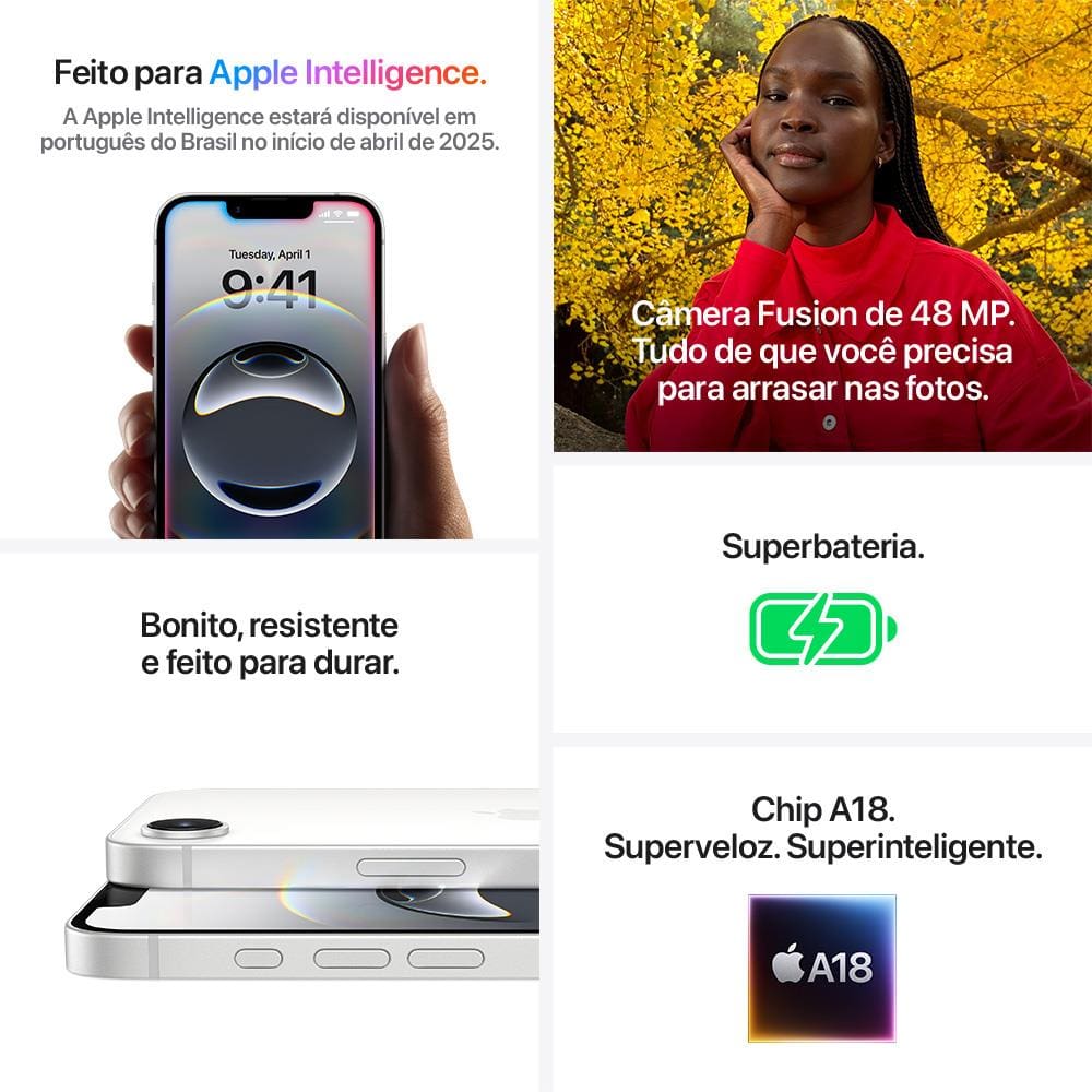 Apple iPhone 16e de 128GB - Preto | Ponto