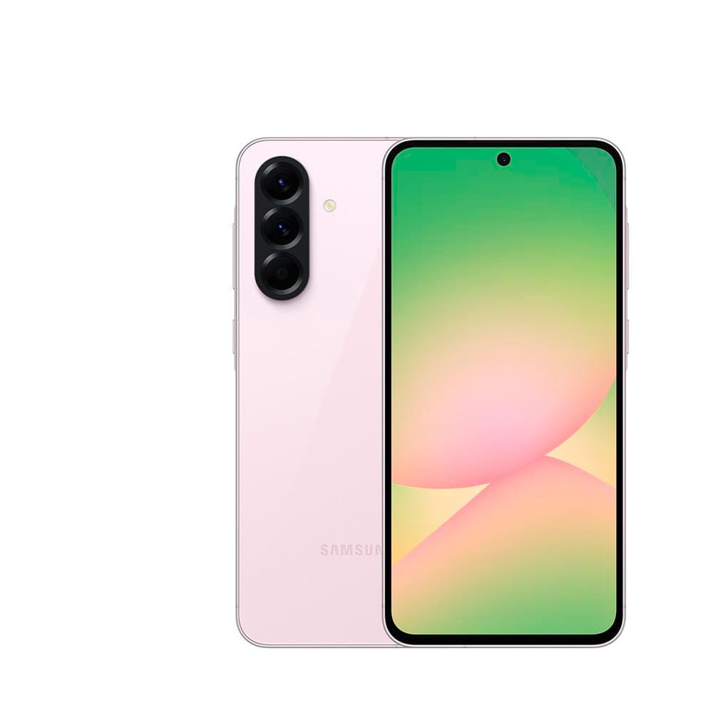 Smartphone Samsung Galaxy A56 5G Rosa 128GB, 8GB RAM, Câmera Tripla até 50MP, Tela Super AMOLED 6.7", IP67, NFC, Vídeo HDR e Recursos AI