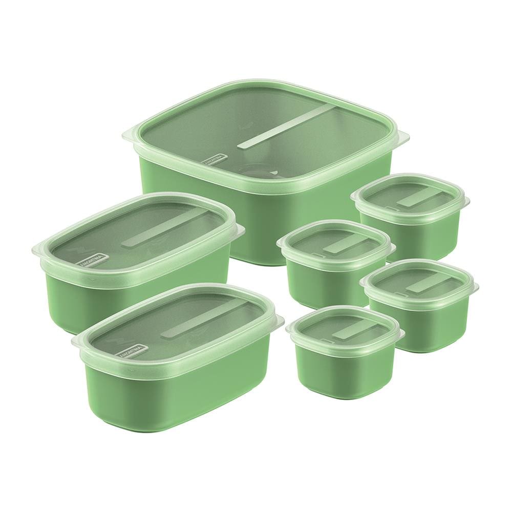 Jogo de Potes Tramontina Mix Color em Polipropileno Verde – 7 Peças