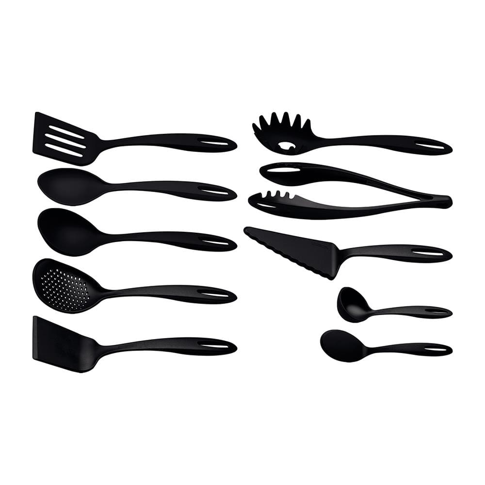 Jogo de Utensílios para Cozinha Tramontina Ability em Nylon Preto – 10 Peças