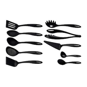 Jogo de Utensílios para Cozinha Tramontina Ability em Nylon Preto – 10 Peças