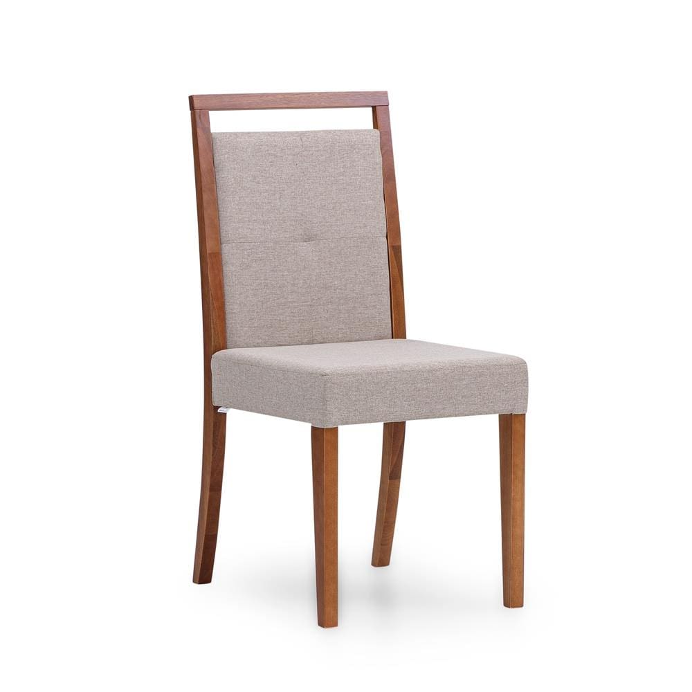 Cadeira Herval Viana Estofada D33 Estrutura Madeira Cinza