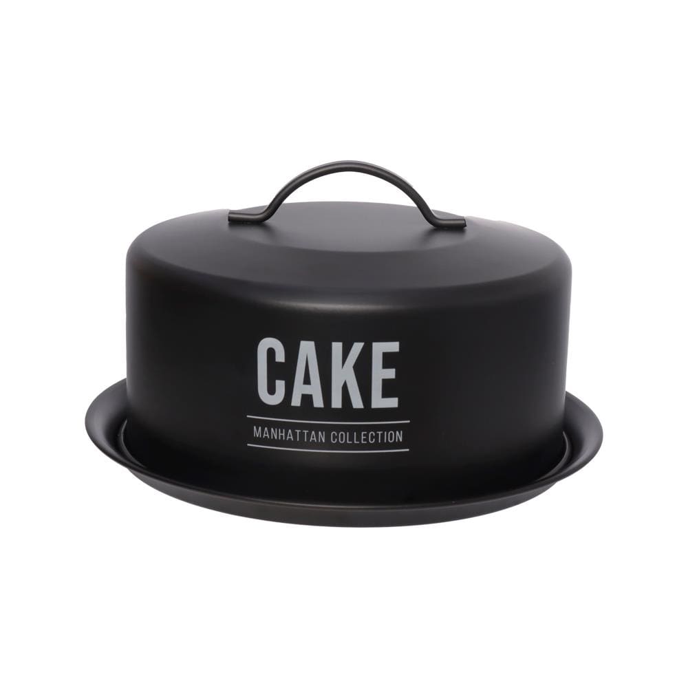 Porta-Bolo com Cúpula Hauskraft Manhattan em Aço Galvanizado Preto – 28,5 cm