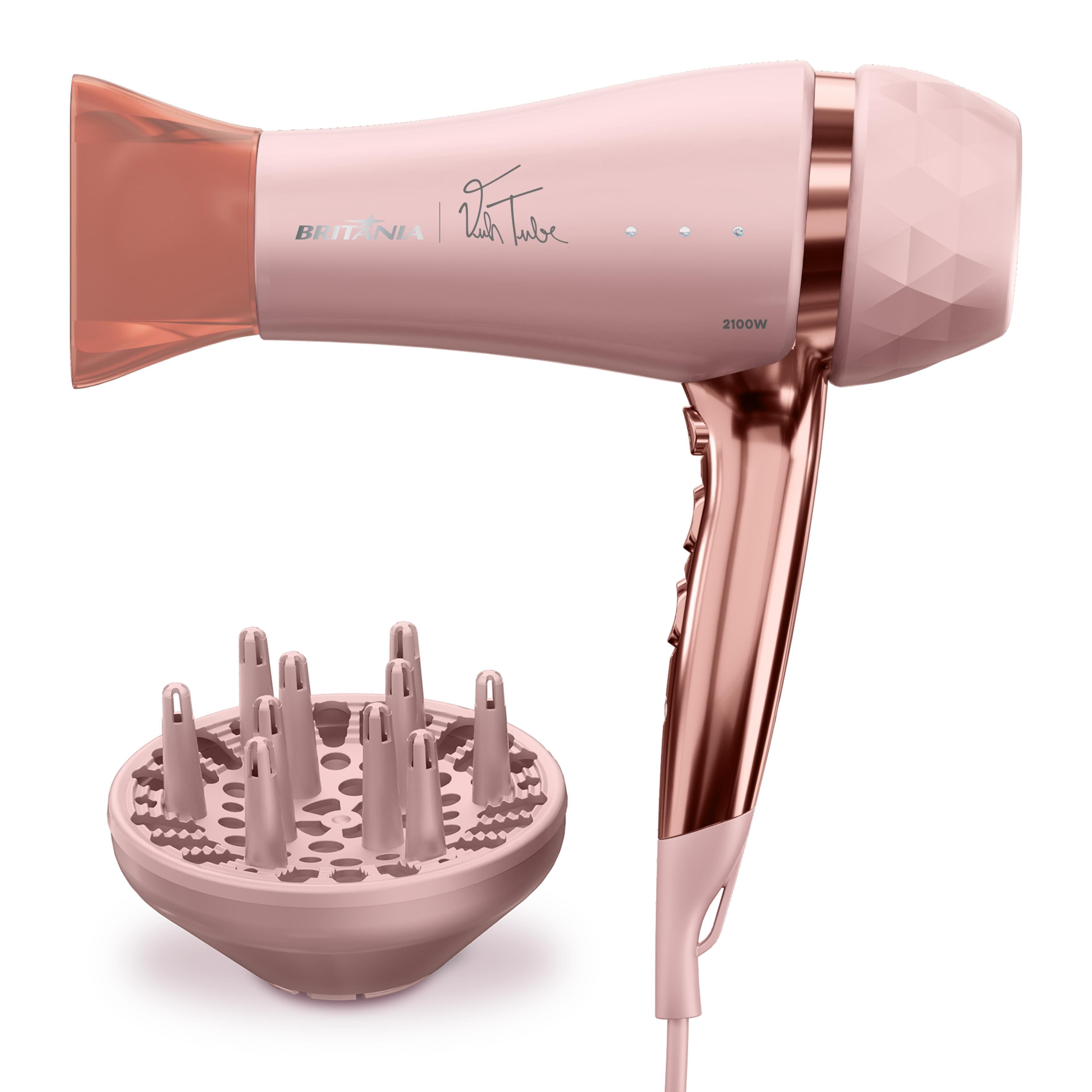 Secador de Cabelos Britânia BSC21A Linha Viih Tube Difusor 2100 W Rosa - Bivolt