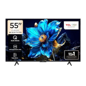 Smart TV 55” TCL P7K QLED Ultra HD 4K com Sistema Operacional Google TV, HDR10+, Dolby Vision, Dolby Atmos, HDMI 2.1, Comando por Voz e Googlecast