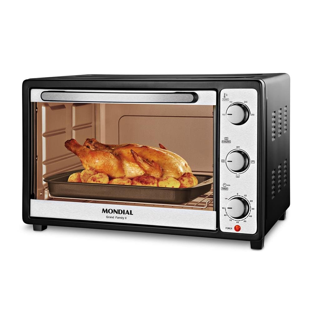 Forno Elétrico Mondial Line Grand Family II FRN-52 com 52 Litros – Preto