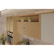 Armário Aéreo Nesher Condessa em MDF 15mm com 1 Porta Basculante e 1 Prateleira - 120cm de largura – Carvalho