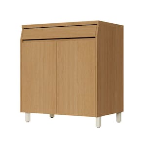 Balcão Nesher Simone Mendes com 2 Portas, 1 Gaveta e 1 Prateleira - 80cm de largura - Carvalho/Greige