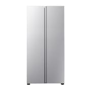 Geladeira 428L Hisense RS3P428 Side by Side Inverter Frost Free Portas Planas Puxador Embutido Cinza
