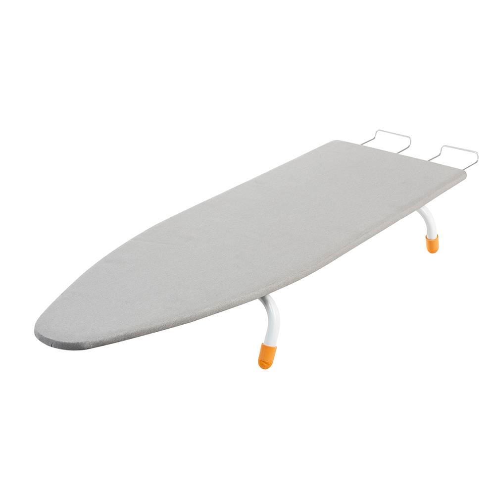 Tábua de Passar Roupa Utimil Portátil com Suporte para Ferro – Branco/Cinza