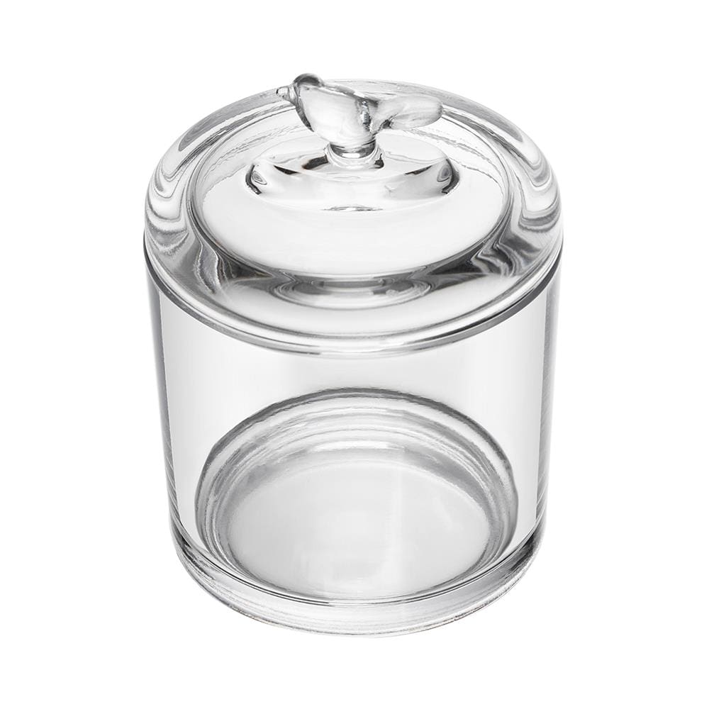 Pote de Cristal Ecológico Wolff 10,5x10,5x14,5cm Bird com Tampa em Alto-Relevo