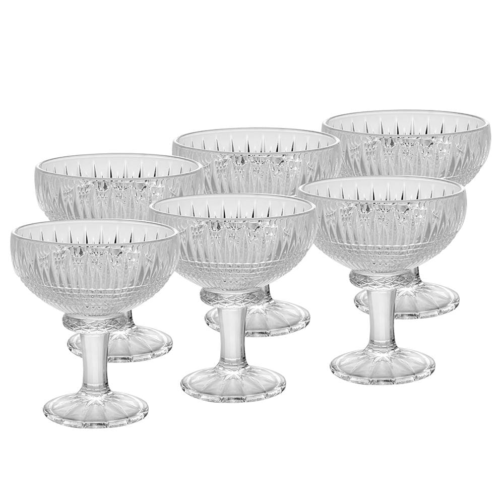 Conjunto 6 Taças Sobremesa Wolff Queen 260ml Cristal Imponente