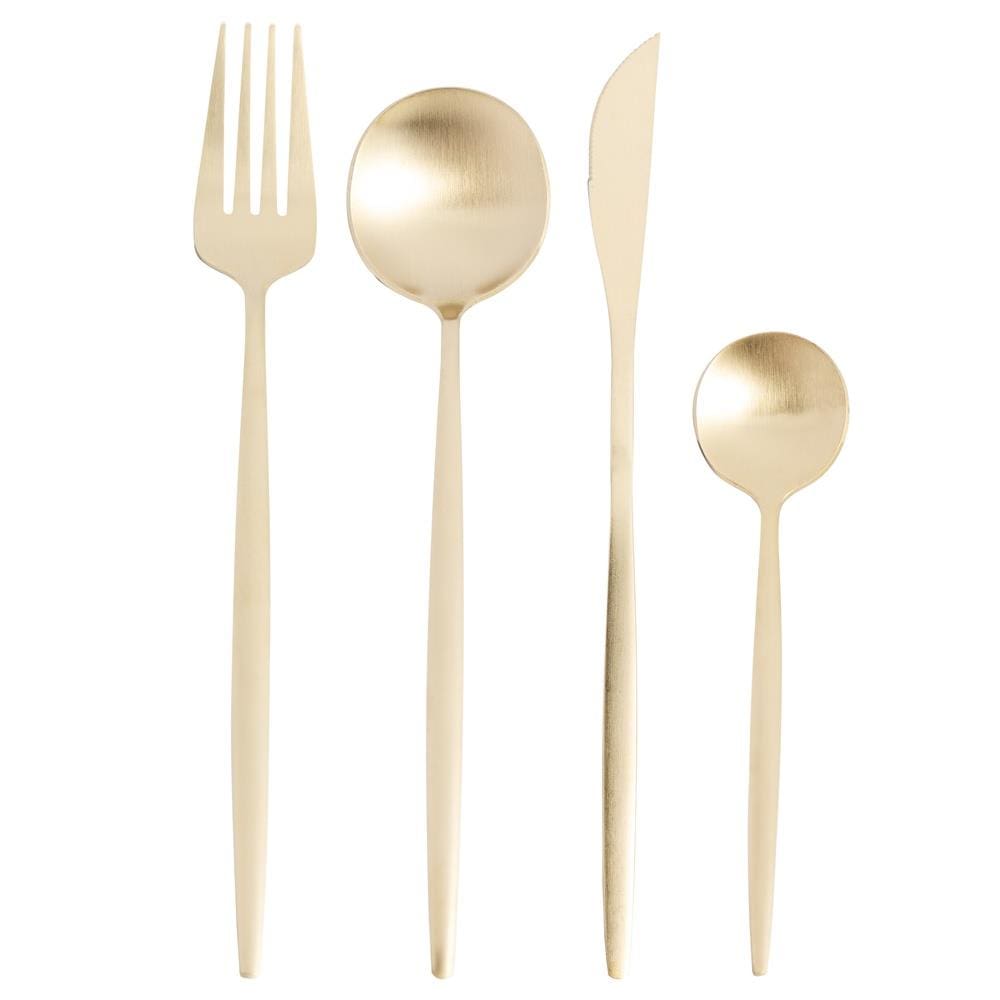 Faqueiro 16 Peças Aço Inox Lyor Ópera Champanhe Design Elegante Alta Durabilidade