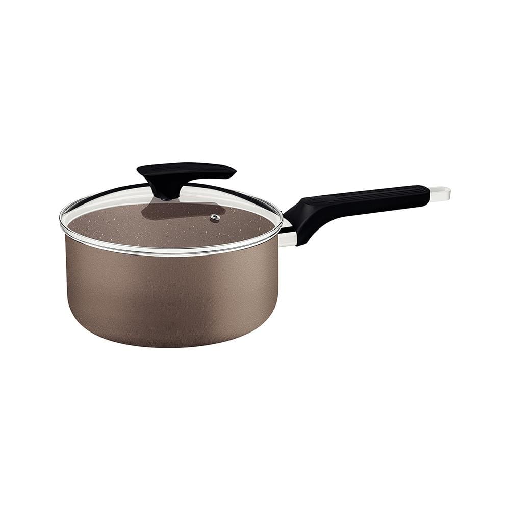 Panela Tramontina Milazzo 16cm Alumínio Antiaderente Starflon Max Soft-touch Amêndoa