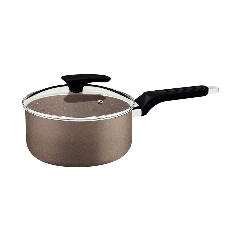 Panela Tramontina Milazzo 18cm Alumínio Antiaderente Starflon Max Soft-touch Amêndoa