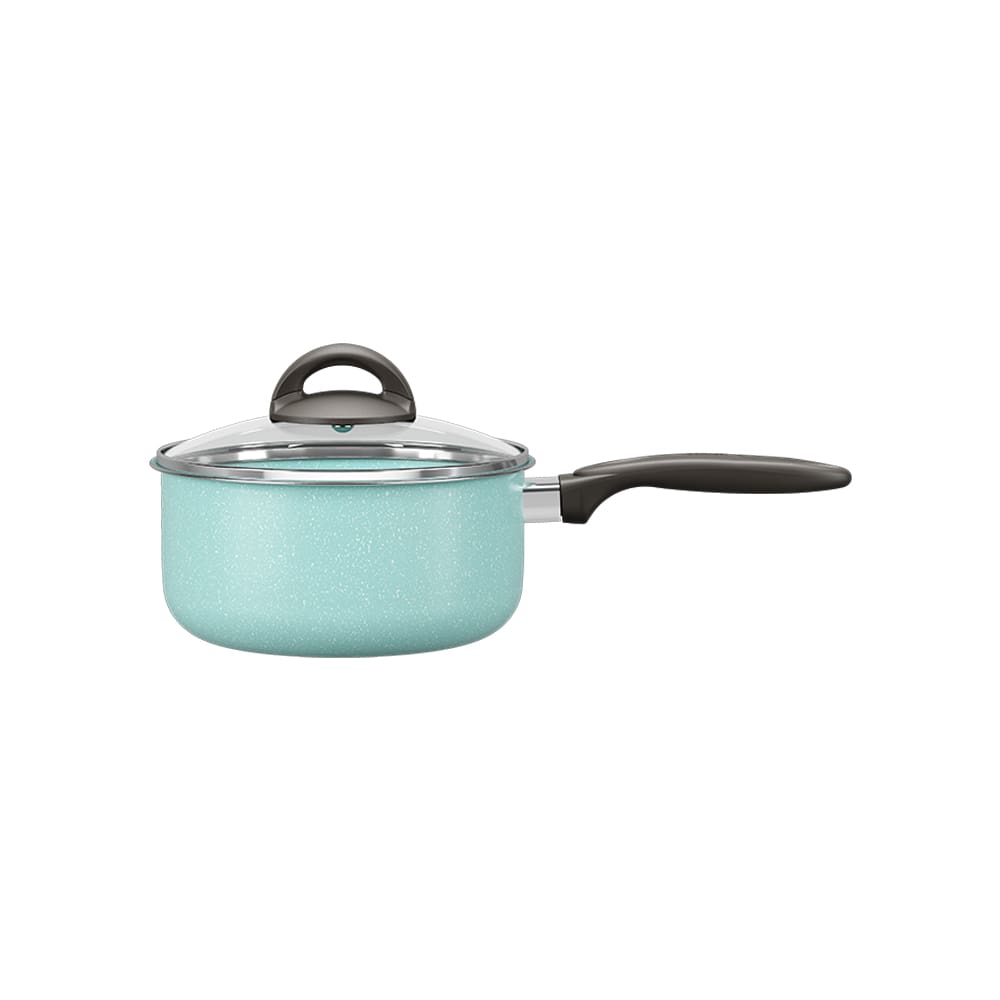 Panela Brinox Suprema Ceramic Life Antiaderente 1,9L 18cm Tampa de Vidro Verde