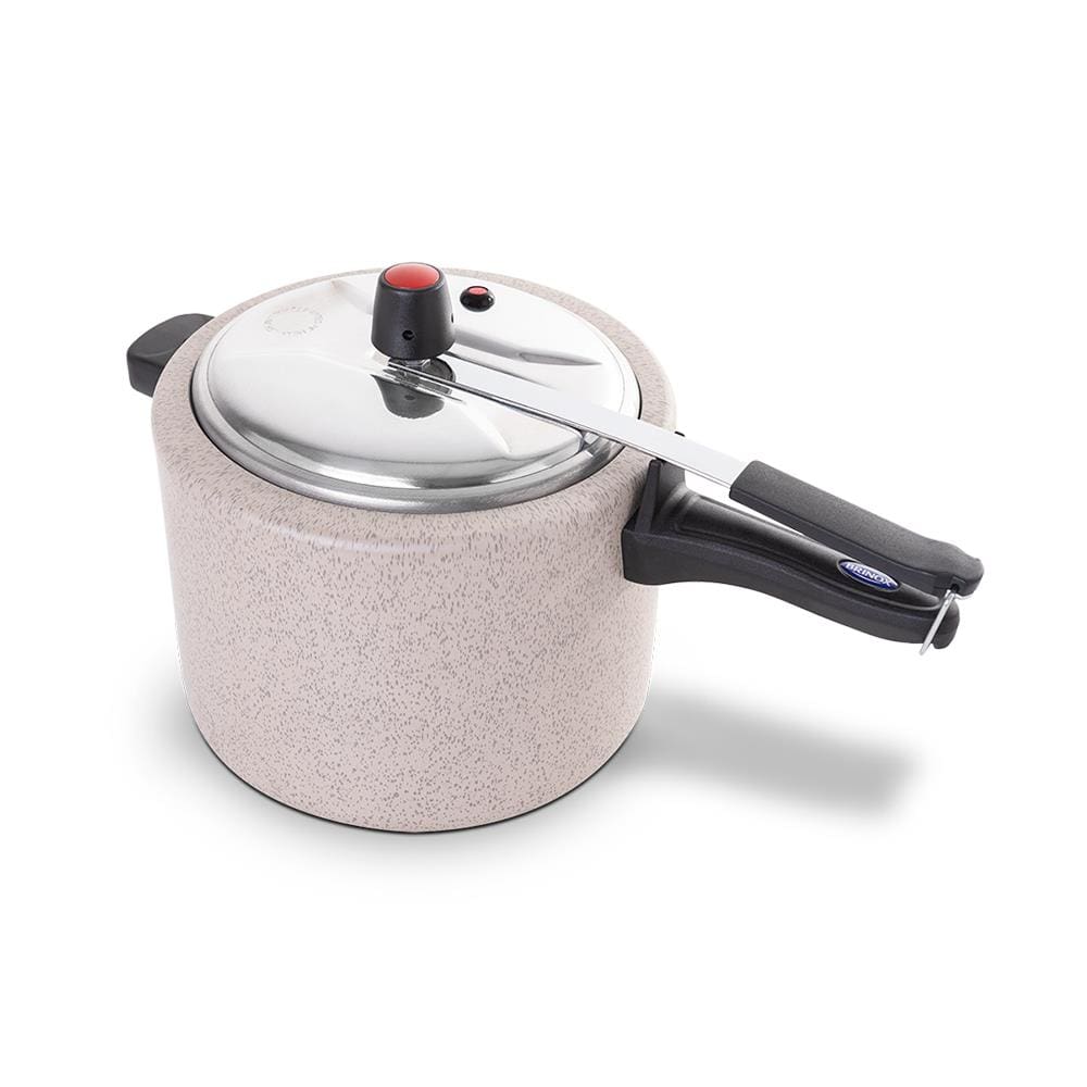 Panela de Pressão Brinox Ceramic Life Vapt 7,5L Mineral Resist Vanilla