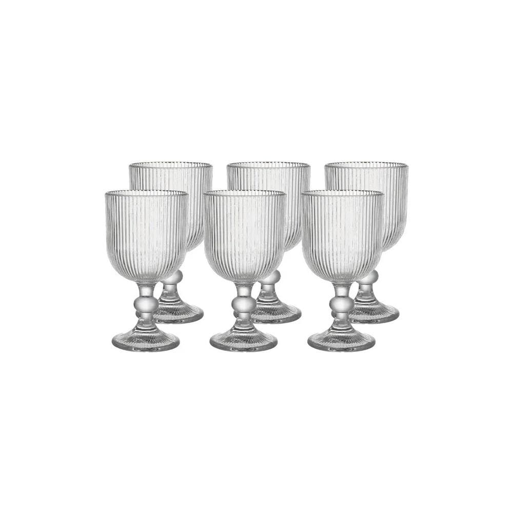 Conjunto de Taças Brinox Haus Concept Reluz 360ml 6 Peças Vidro Decorado