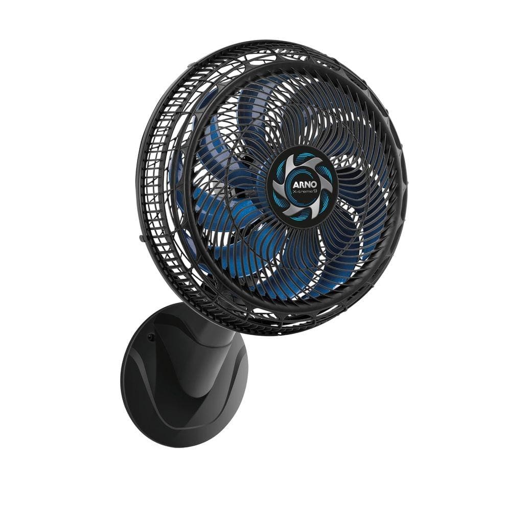 Ventilador de Parede Arno X-TREME VE9P 40cm 160W 9 Pás Silencioso Preto e Azul