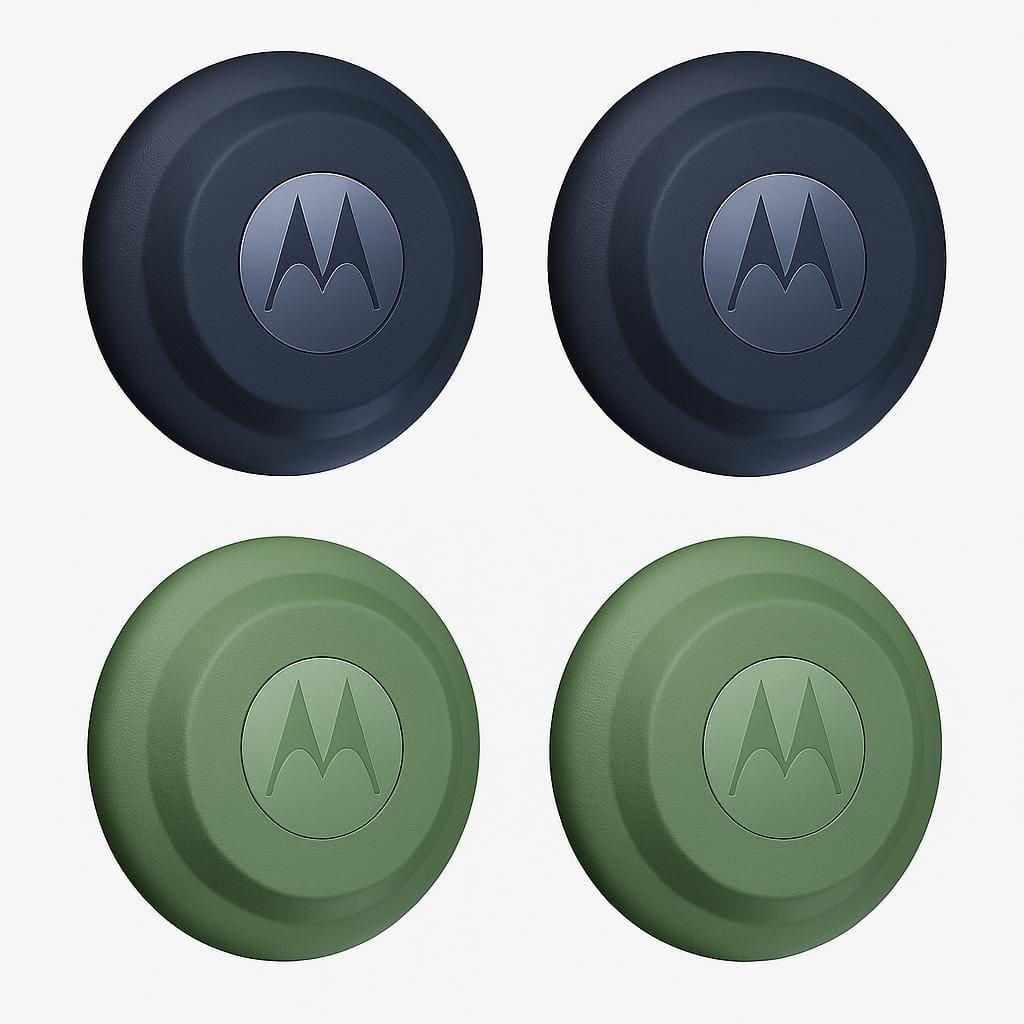 Kit com 4 Rastreadores/Localizadores Motorola Moto Tag Bluetooth 5.4 IP67 Bateria Durável Dark Blue e Green
