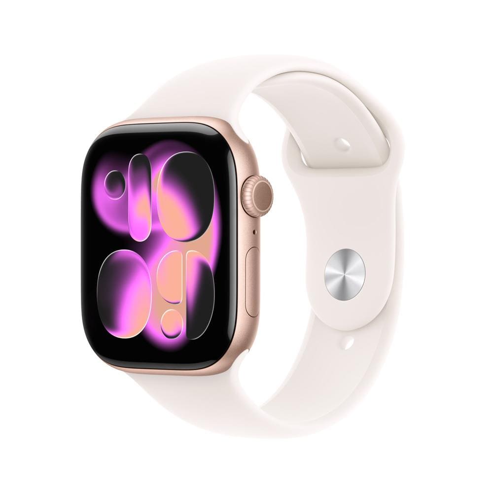 Apple Watch Series 11 GPS+ Cellular 46mm Ouro Rosa Pulseira M/G Esportiva Blush-Clara