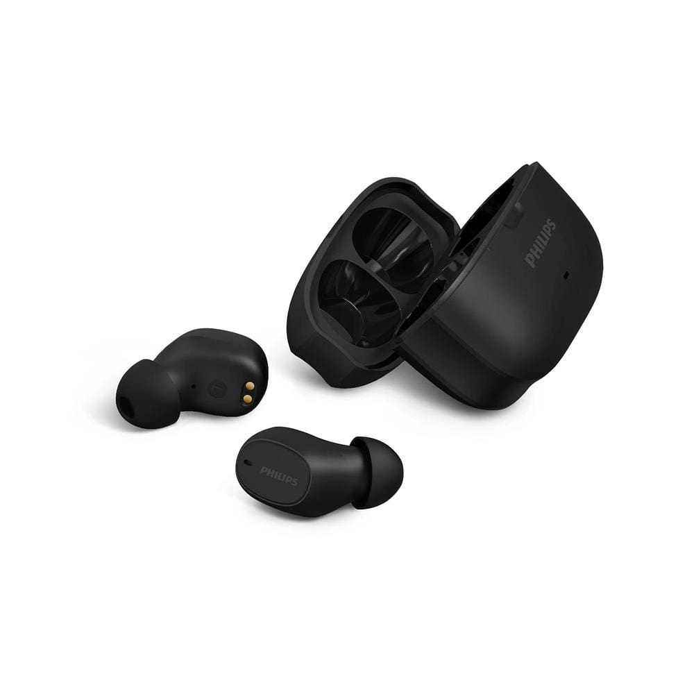 Fones de Ouvido True Wireless Philips TAT2500BK/00 Bluetooth Cancelamento de Ruído 24h Bateria Preto