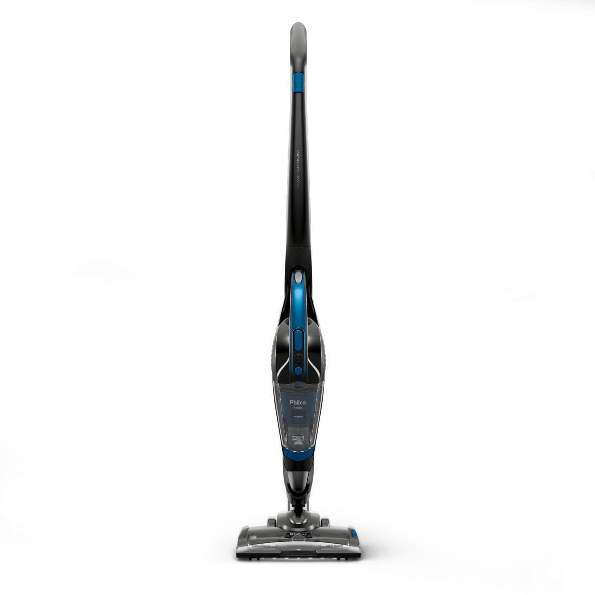 Aspirador de Pó Vertical Sem Fio Philco PAS52 2em1 200W Bivolt Cinza e Azul