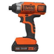 Parafusadeira de Impacto Black+Decker Power Connect 1/4” Bateria 20V LED Bivolt