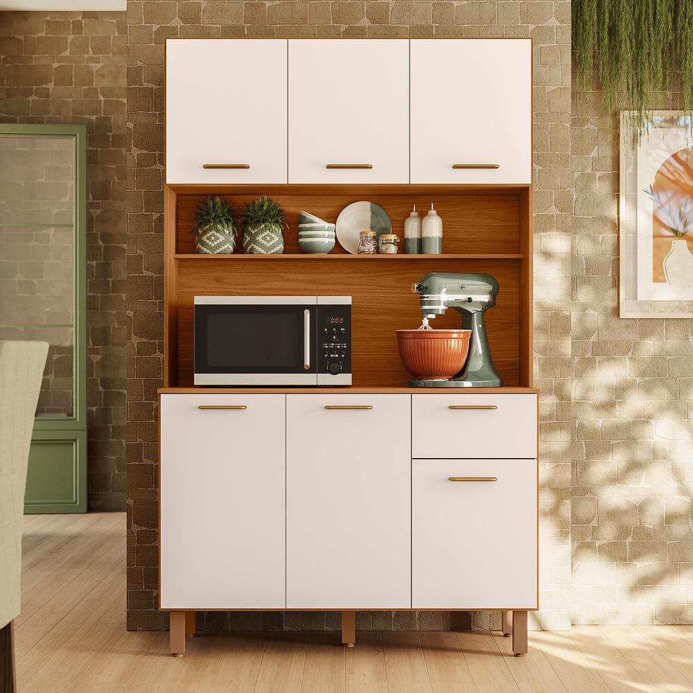 Cozinha Compacta Poliman New Livia 6 Portas 1 Gaveta