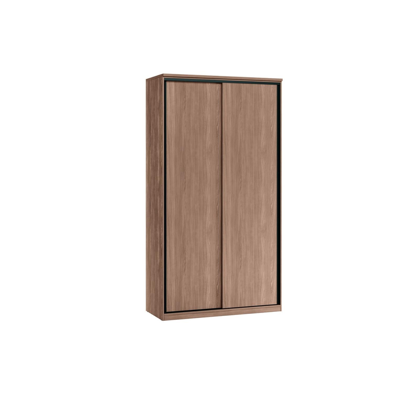 Guarda-Roupa Modulado Solteiro Santos Andirá Toledo 2 Portas de Correr 3 Gavetas Internas 6 Prateleiras MDF Wood