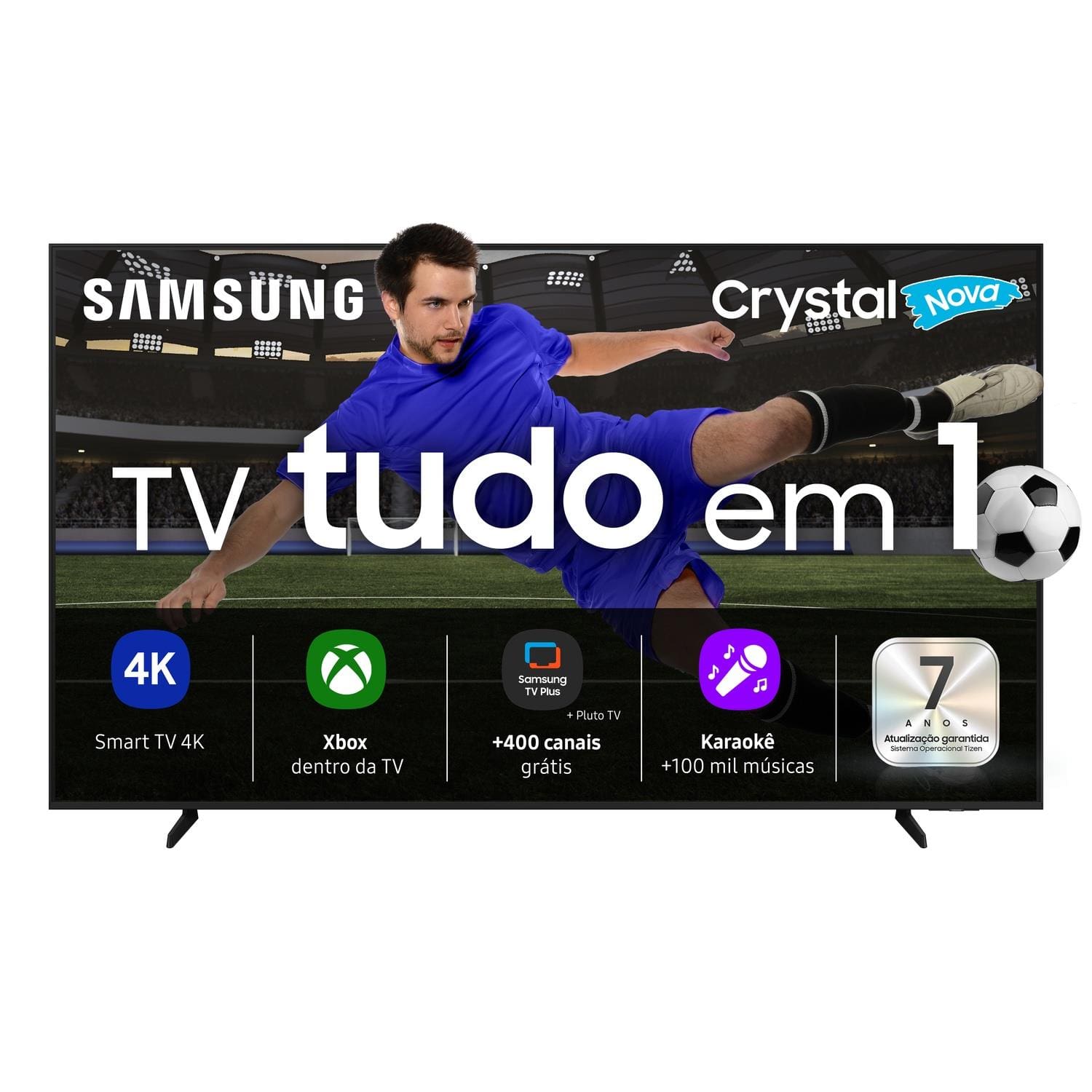 Smart TV Samsung 65” 4K Crystal UHD UN65U8100FGXZD HDR10+ Gaming Hub Design Slim Preto